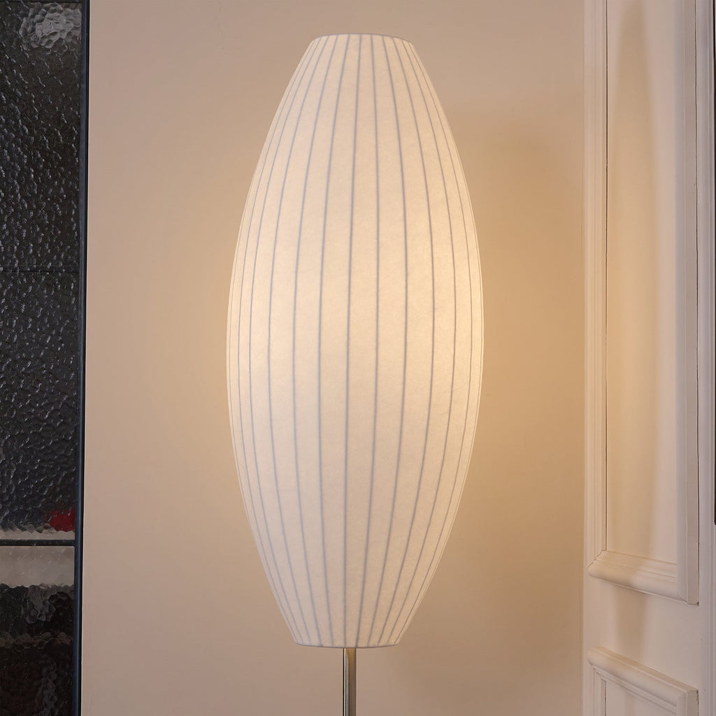 Spherical Ribbed Shade Floor Lamp | Ormexis