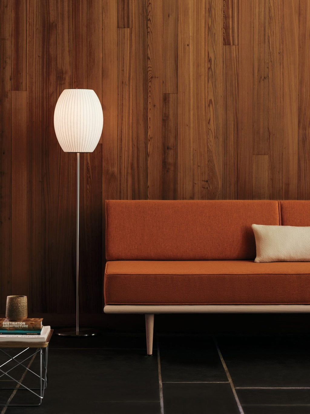 Spherical Ribbed Shade Floor Lamp | Ormexis
