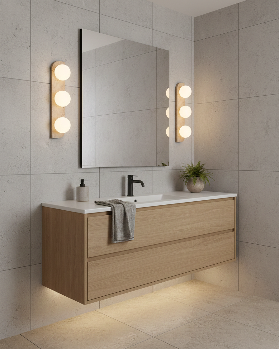 Travertine Orb Wall Light | Ormexis