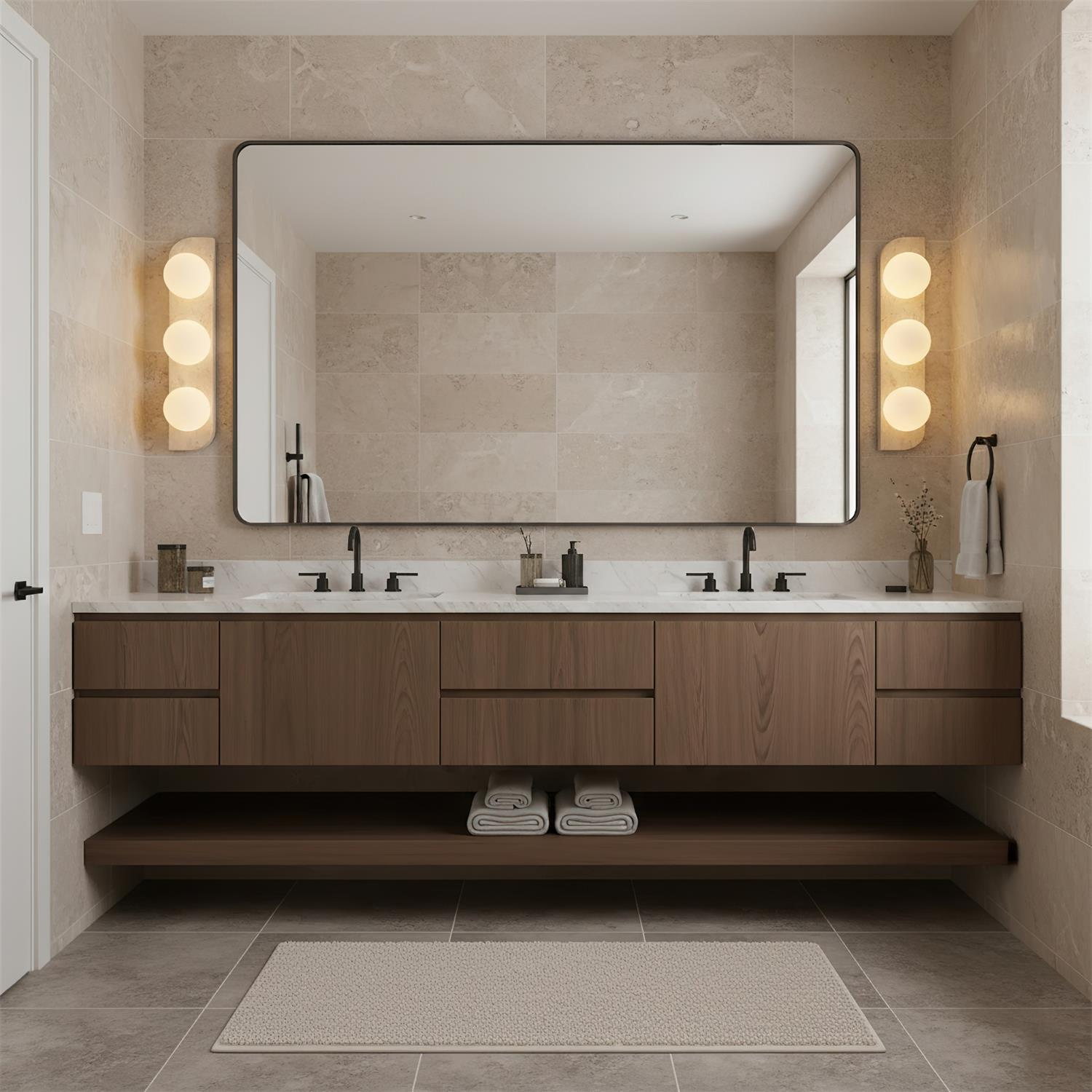 Travertine Orb Wall Light | Ormexis