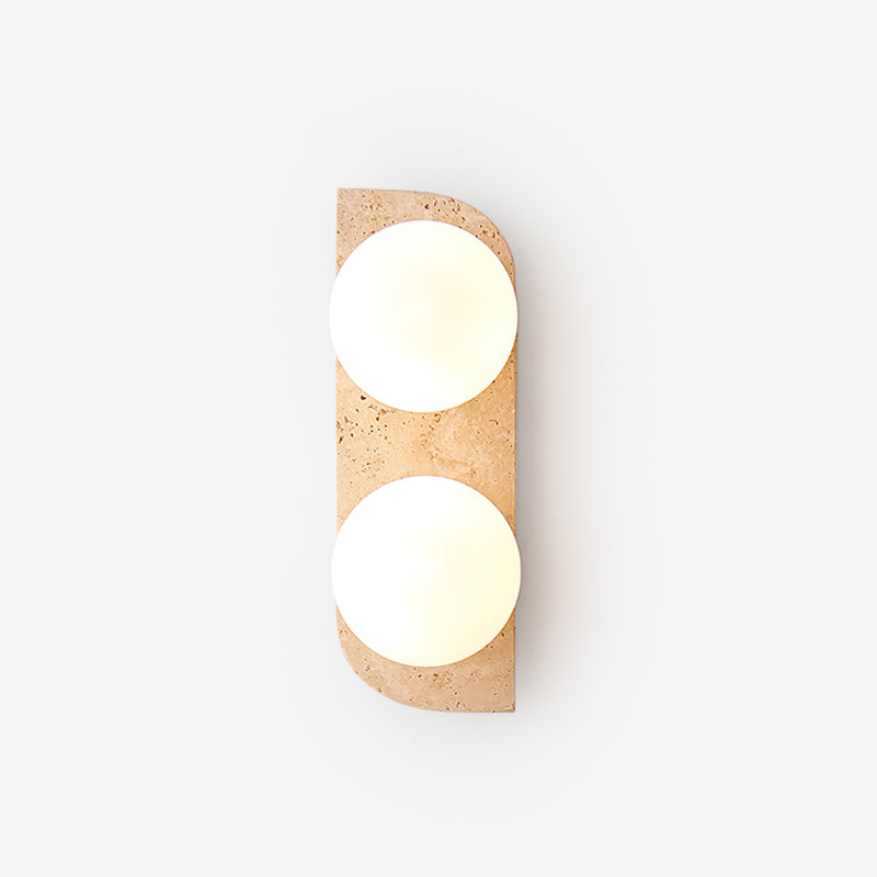 Travertine Orb Wall Light | Ormexis