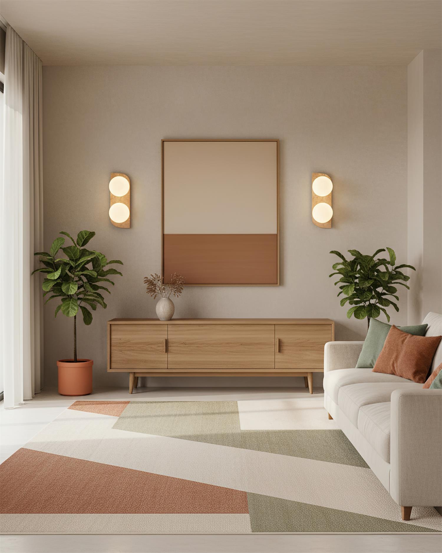 Travertine Orb Wall Light | Ormexis