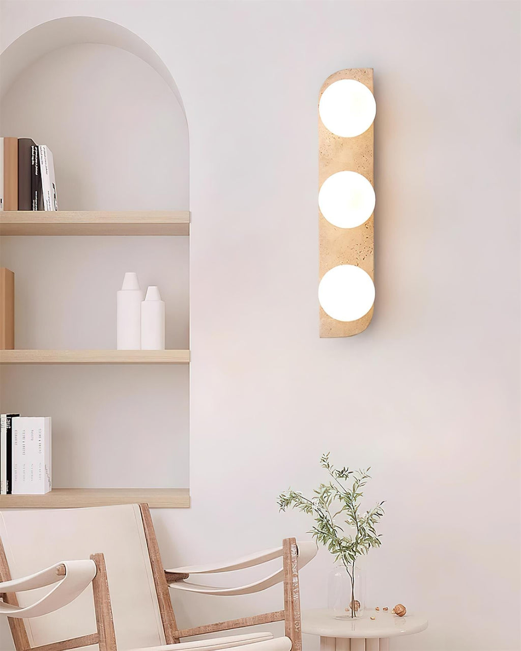 Travertine Orb Wall Light | Ormexis