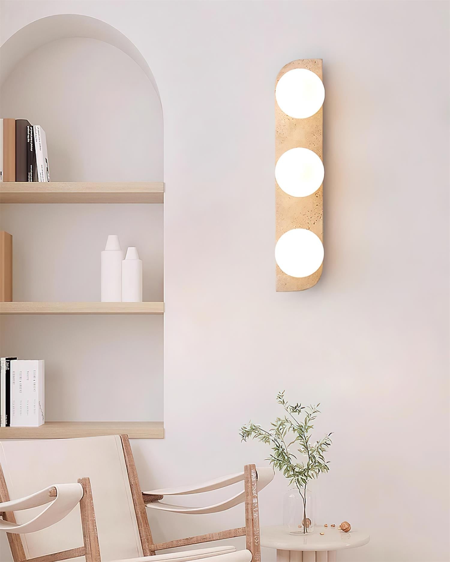 Travertine Orb Wall Light | Ormexis