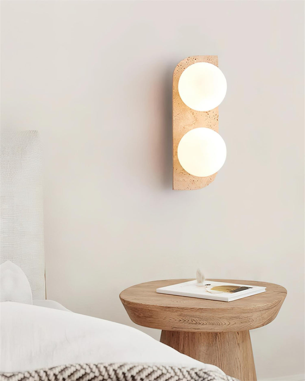 Travertine Orb Wall Light | Ormexis