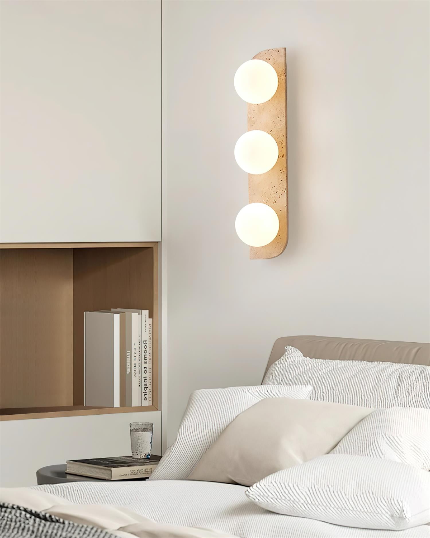 Travertine Orb Wall Light | Ormexis