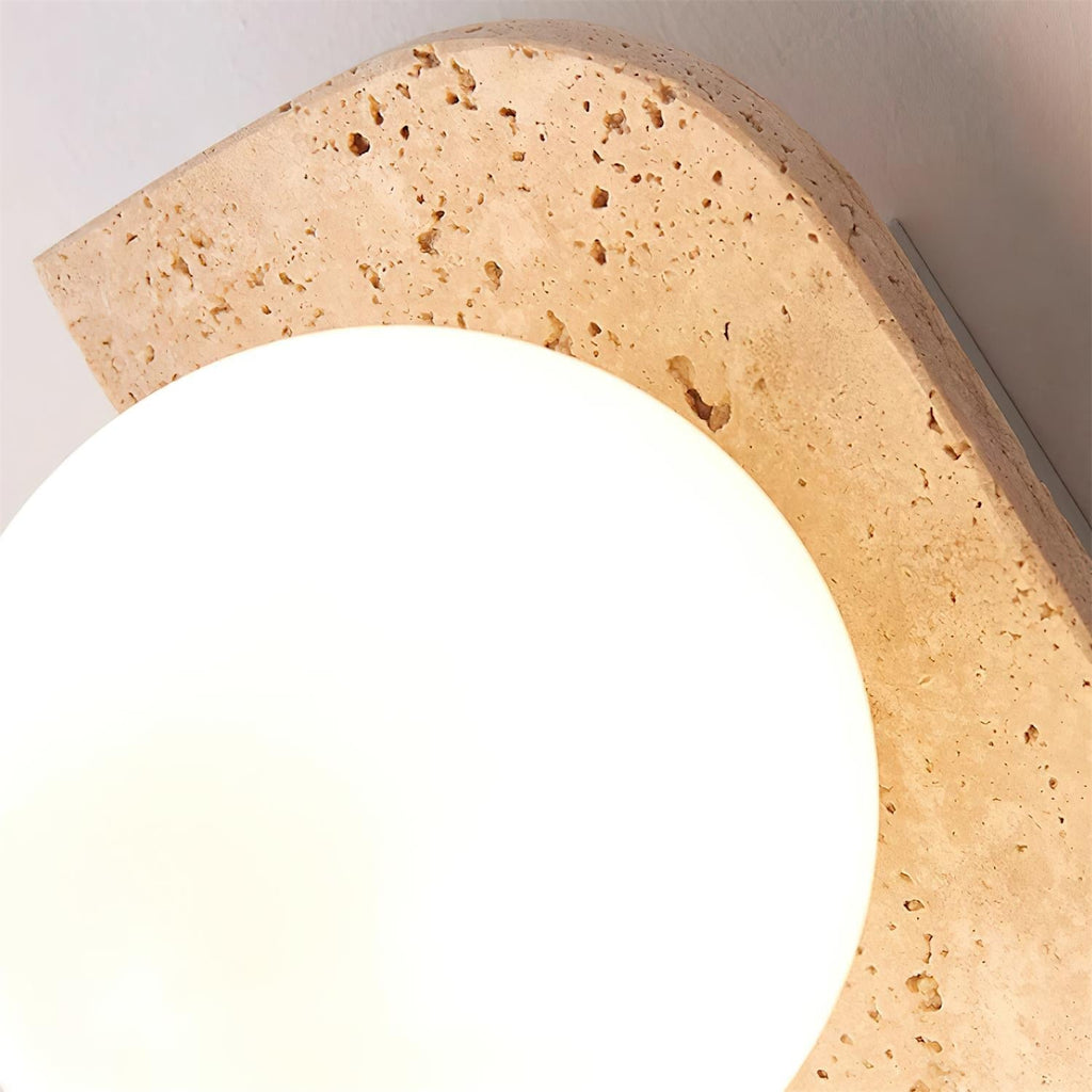 Travertine Orb Wall Light | Ormexis