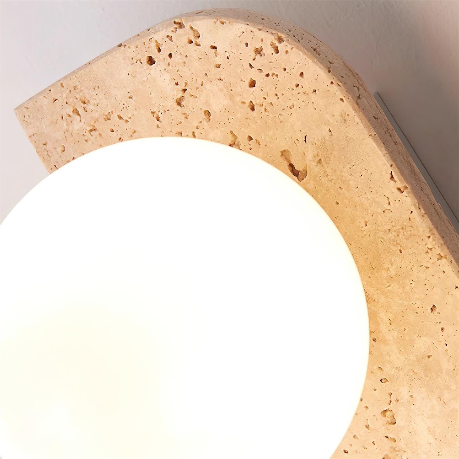 Travertine Orb Wall Light | Ormexis