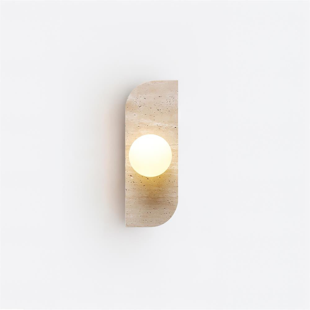 Travertine Orb Wall Light | Ormexis