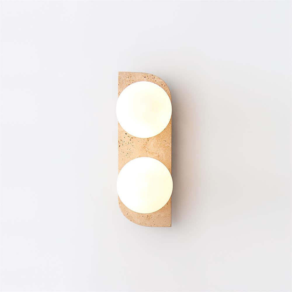 Travertine Orb Wall Light | Ormexis