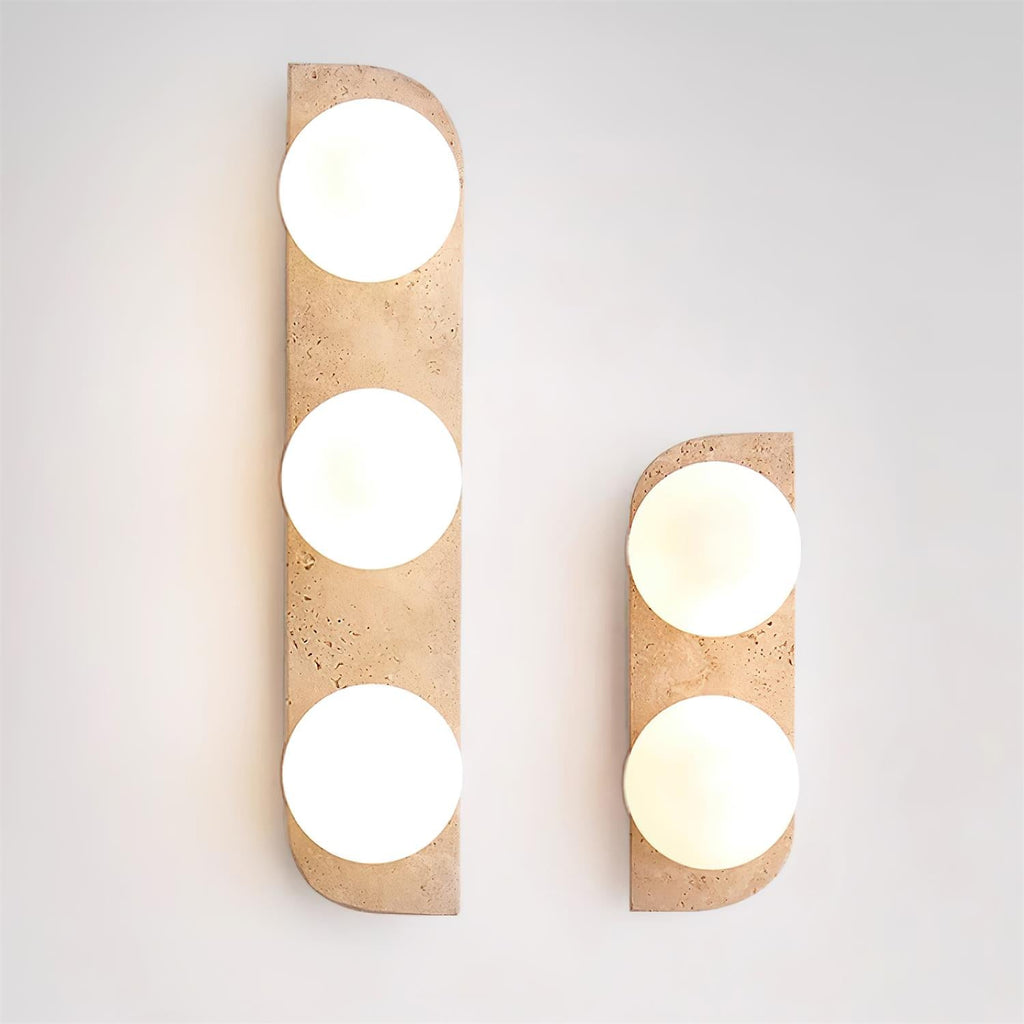 Travertine Orb Wall Light | Ormexis