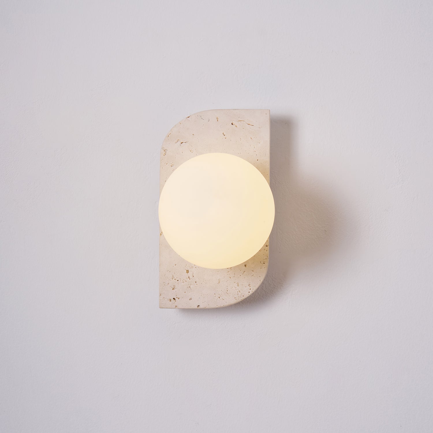 Travertine Orb Wall Light | Ormexis