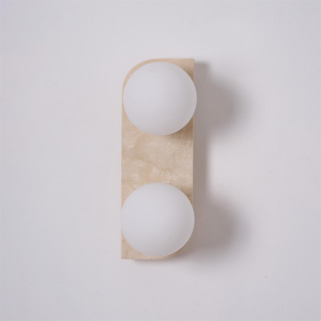 Travertine Orb Wall Light | Ormexis