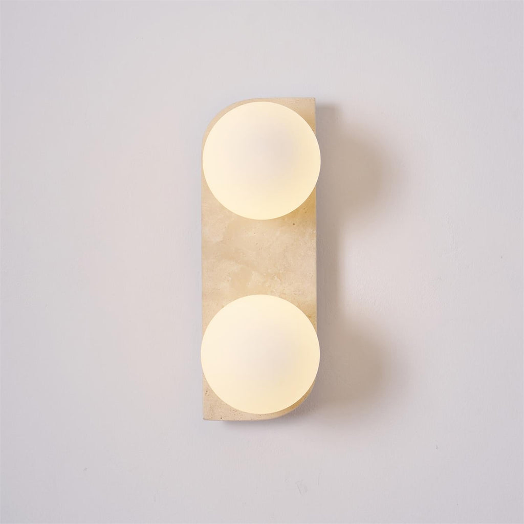 Travertine Orb Wall Light | Ormexis