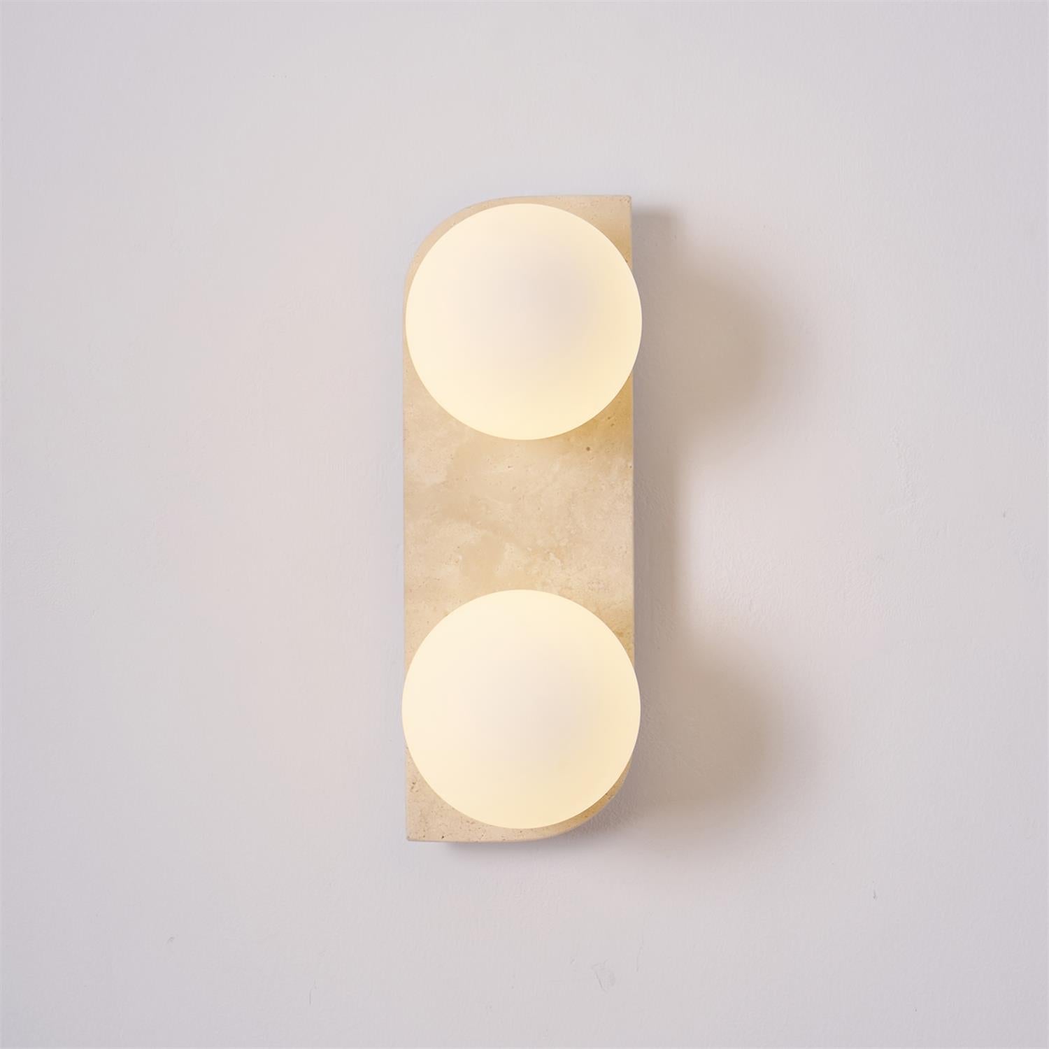 Travertine Orb Wall Light | Ormexis