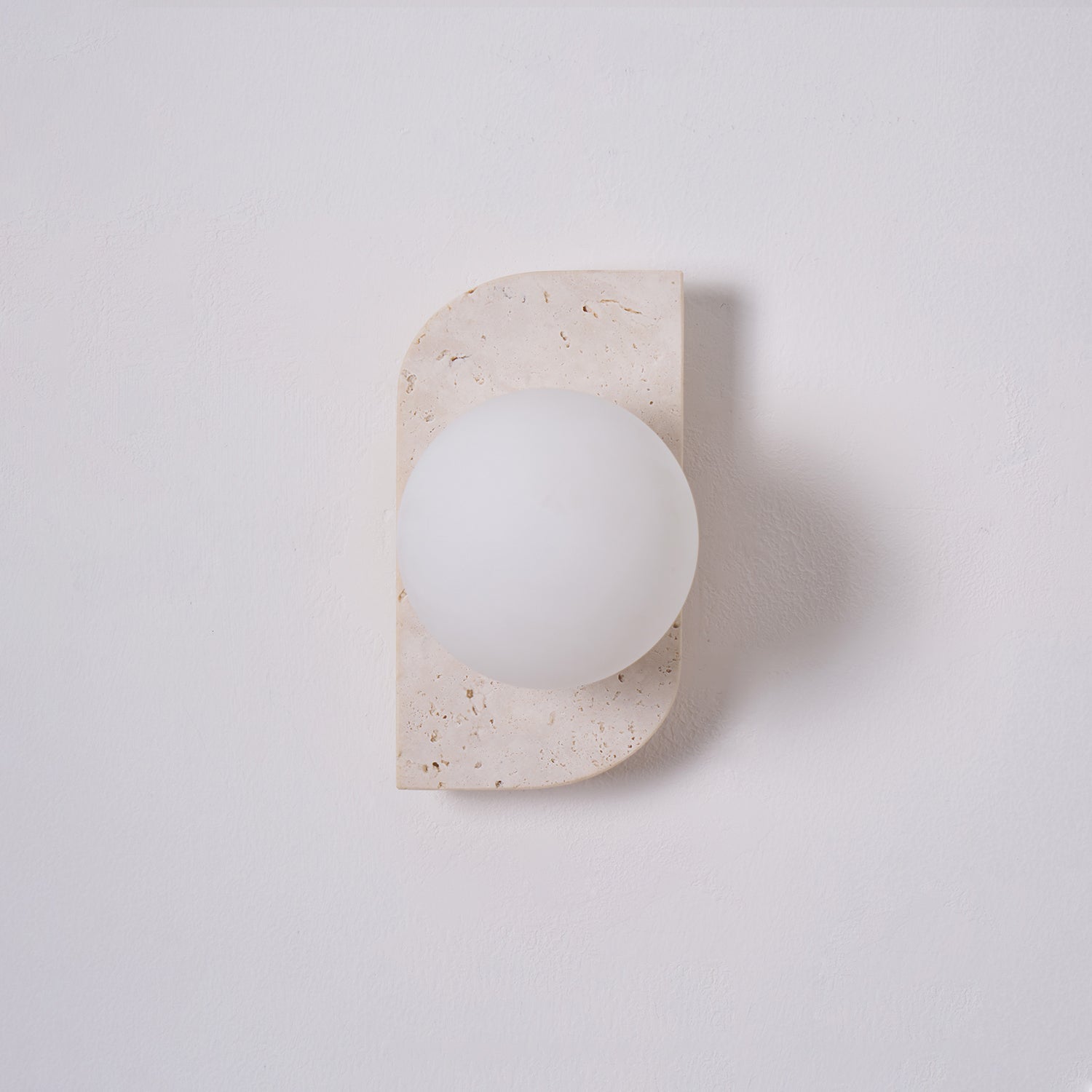 Travertine Orb Wall Light | Ormexis
