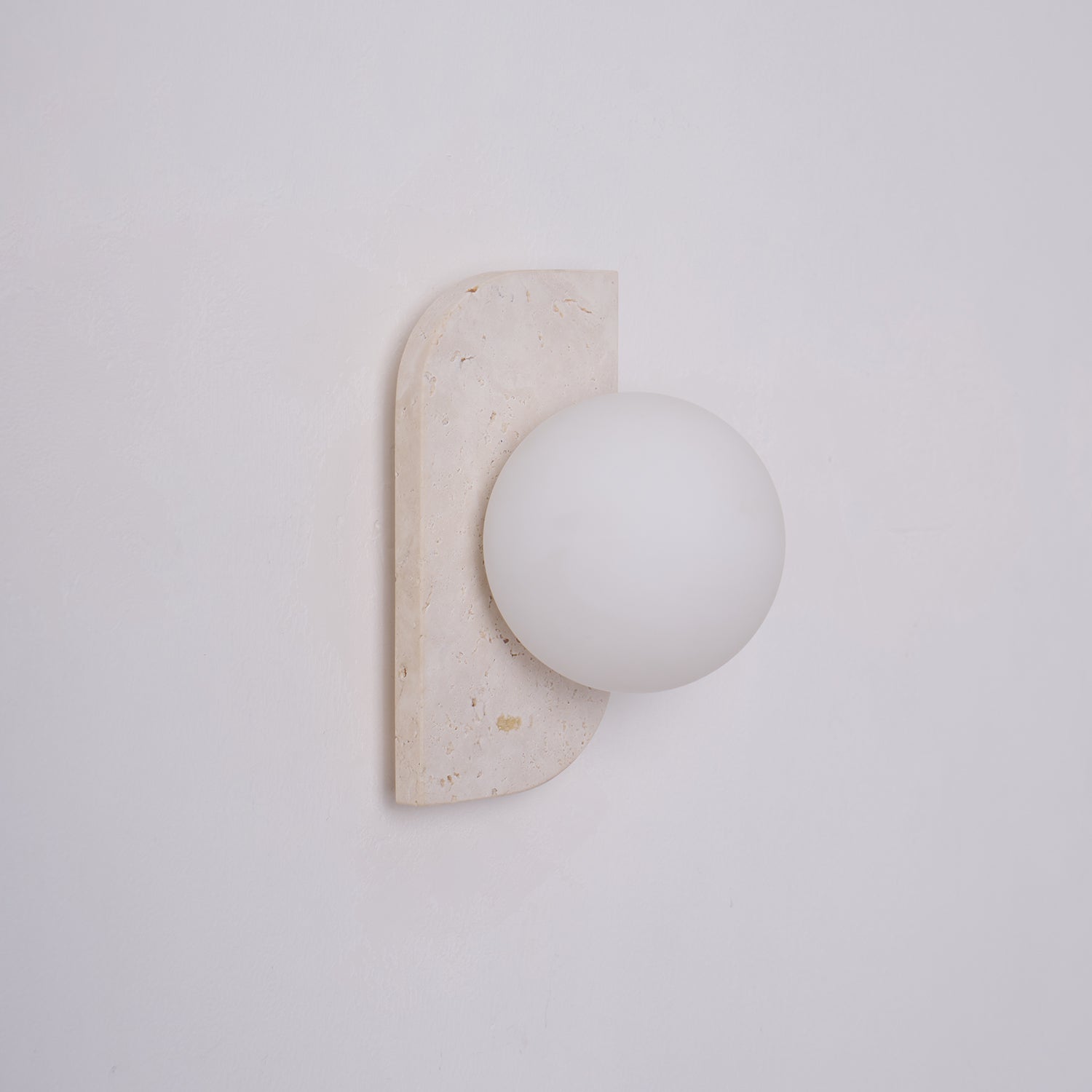 Travertine Orb Wall Light | Ormexis