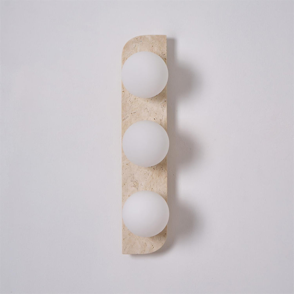 Travertine Orb Wall Light | Ormexis