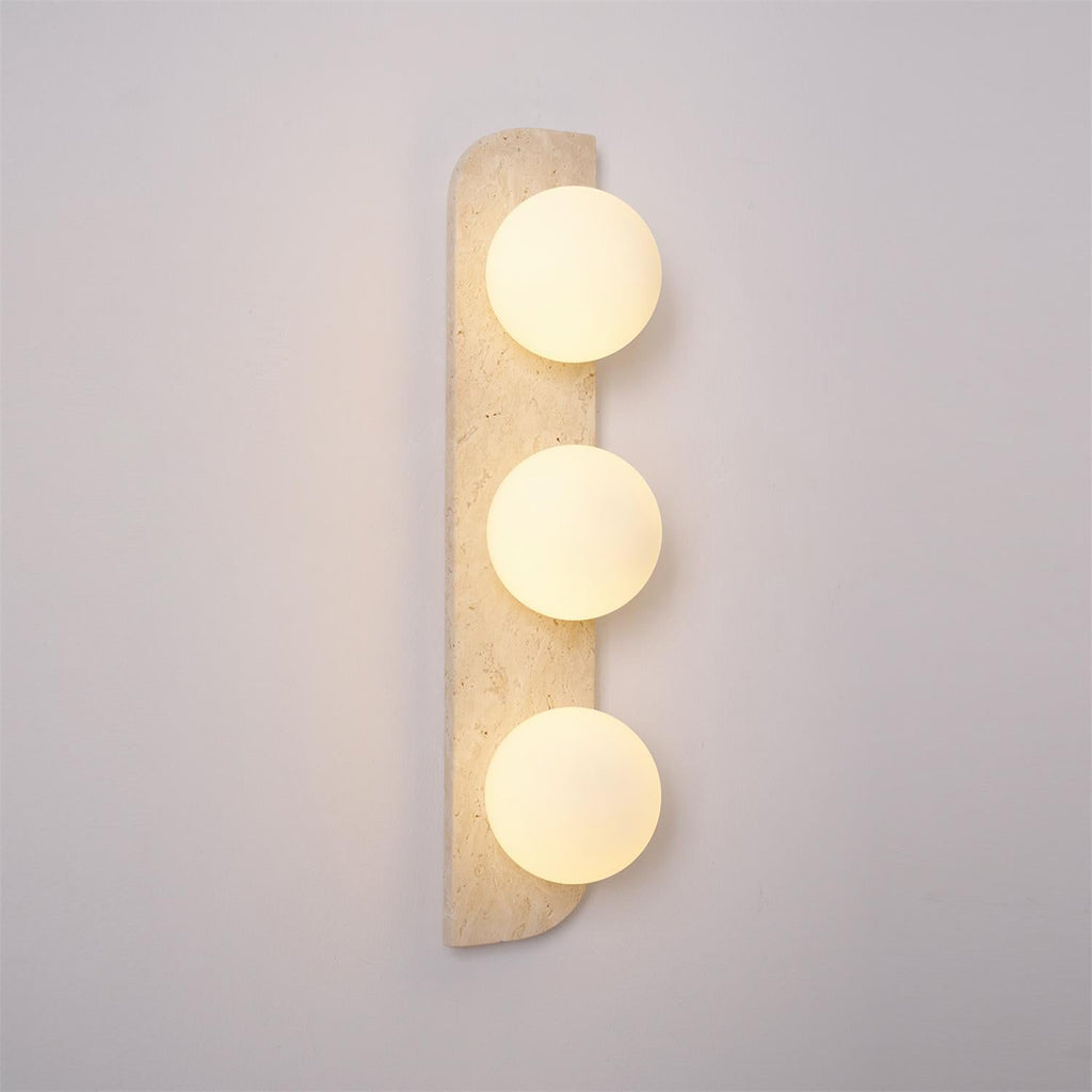 Travertine Orb Wall Light | Ormexis
