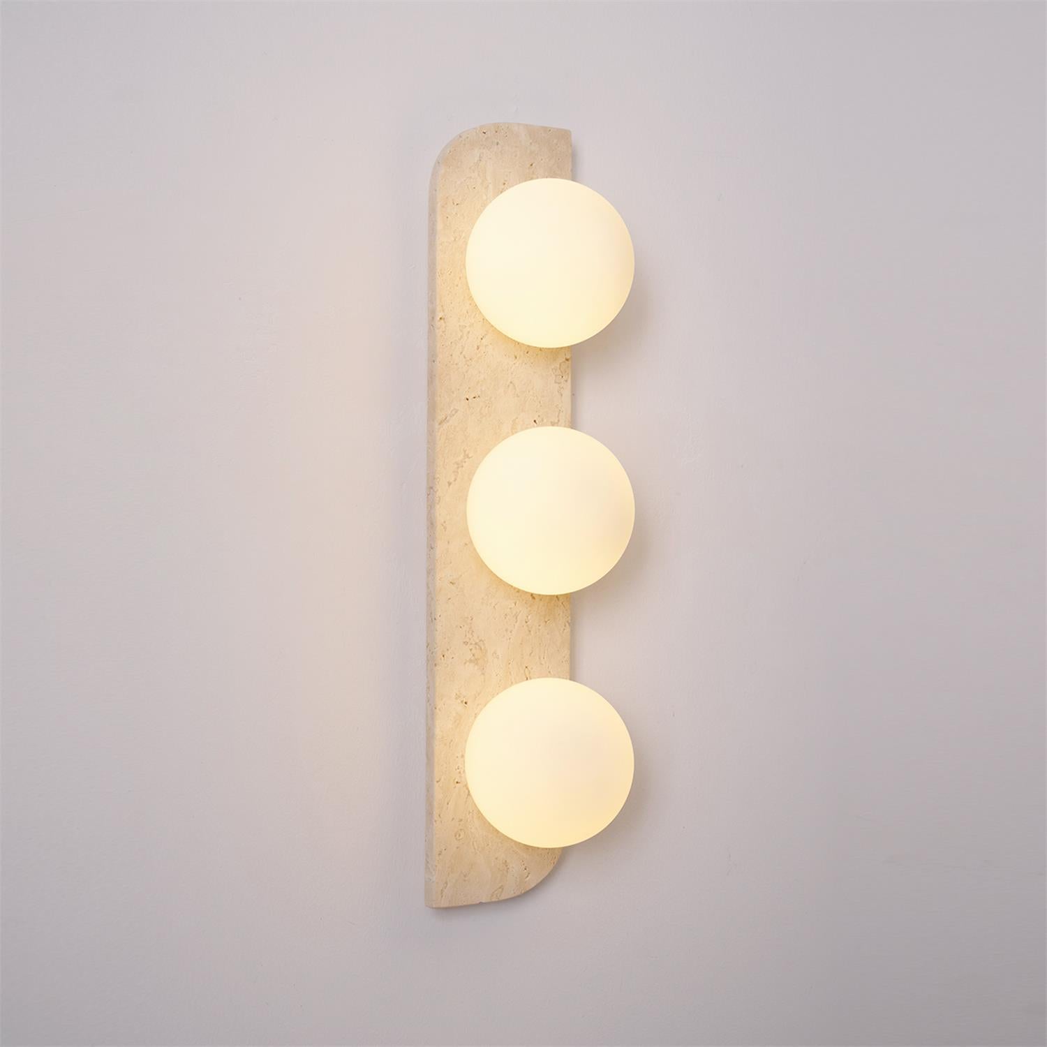 Travertine Orb Wall Light | Ormexis