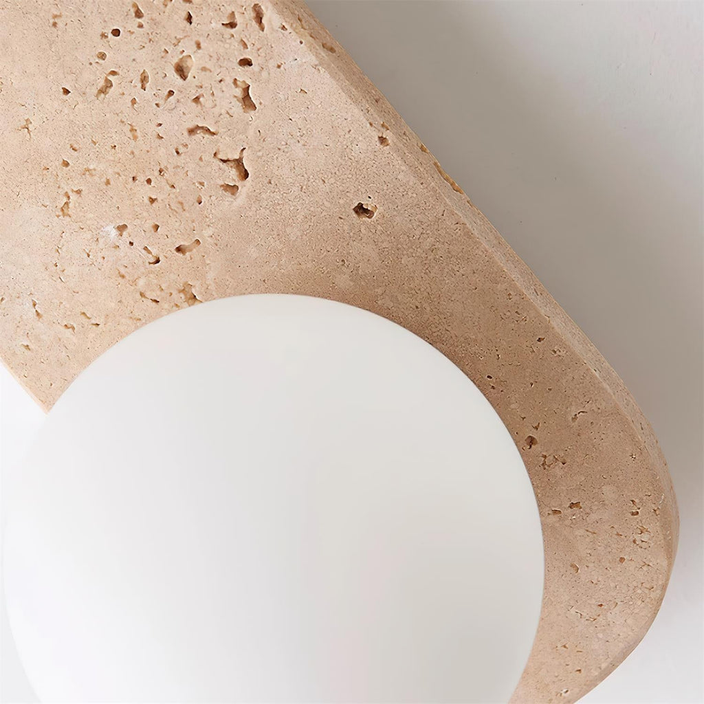 Travertine Orb Wall Light | Ormexis