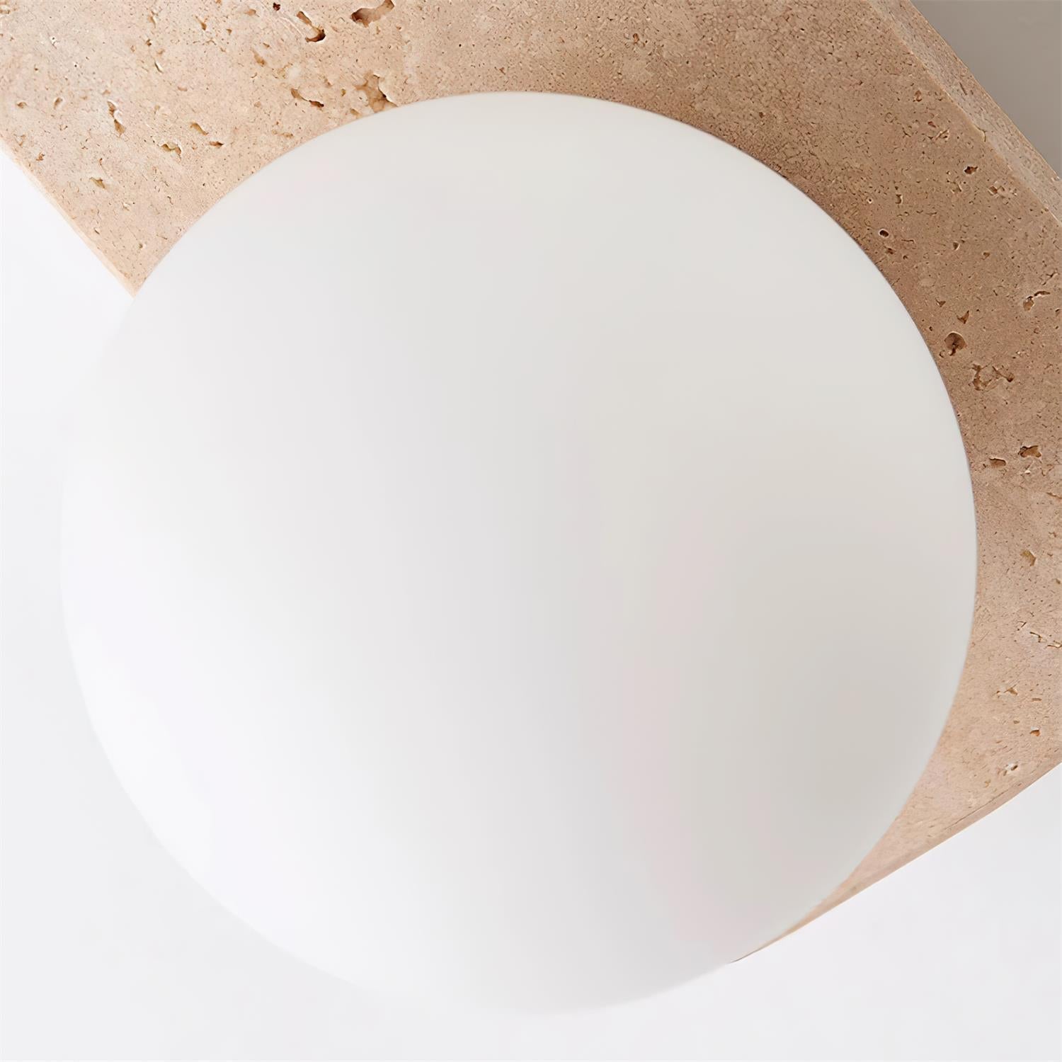 Travertine Orb Wall Light | Ormexis