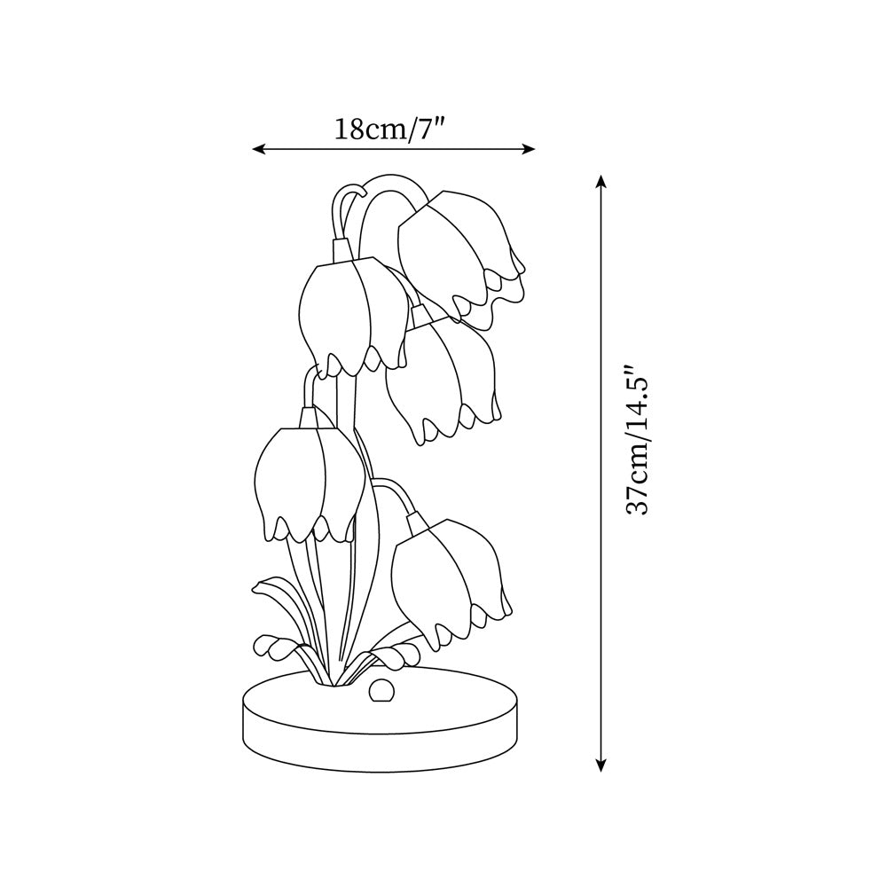 Kryształowa lampa stołowa Lily | Ormexis