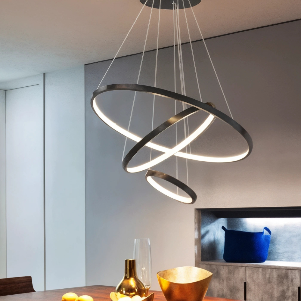 Lustre contemporain réglable Nolira crée un éclairage distinctif