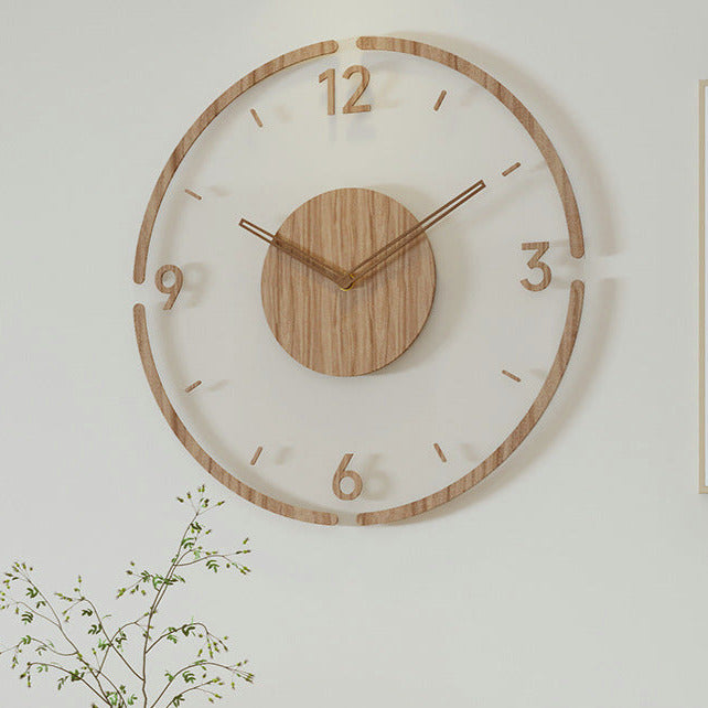Nordická elegance minimalistické hodiny z masivního dřeva s tichým quartzovým strojkem