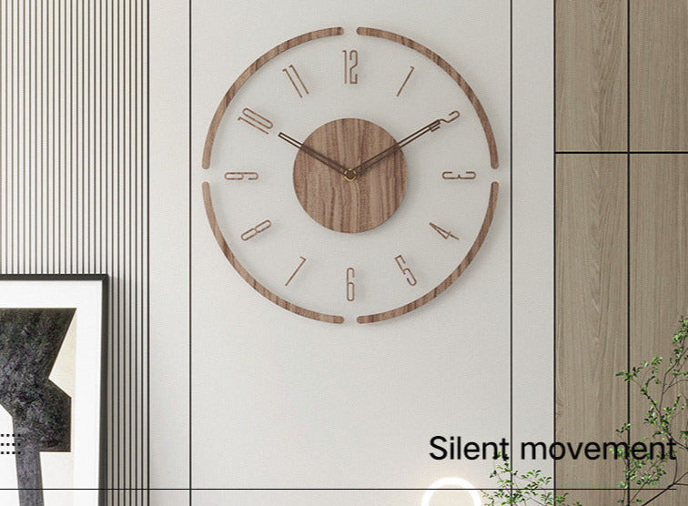 Nordická elegance minimalistické hodiny z masivního dřeva s tichým quartzovým strojkem