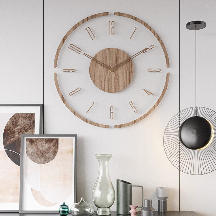 Nordická elegance minimalistické hodiny z masivního dřeva s tichým quartzovým strojkem