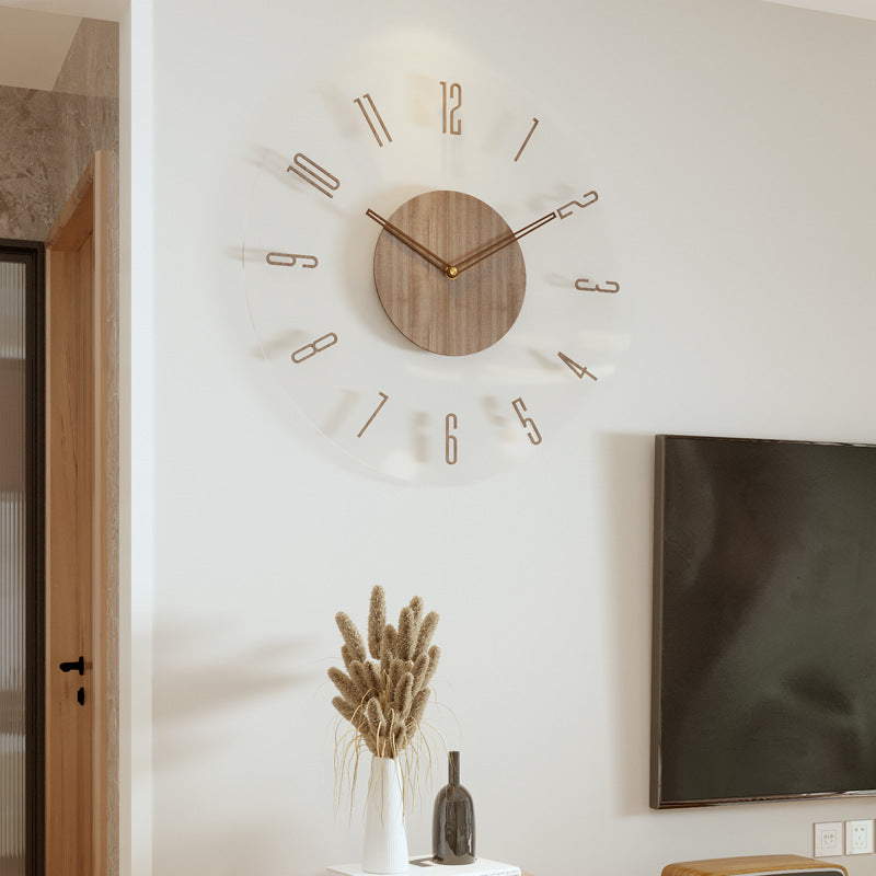 Nordická elegance minimalistické hodiny z masivního dřeva s tichým quartzovým strojkem