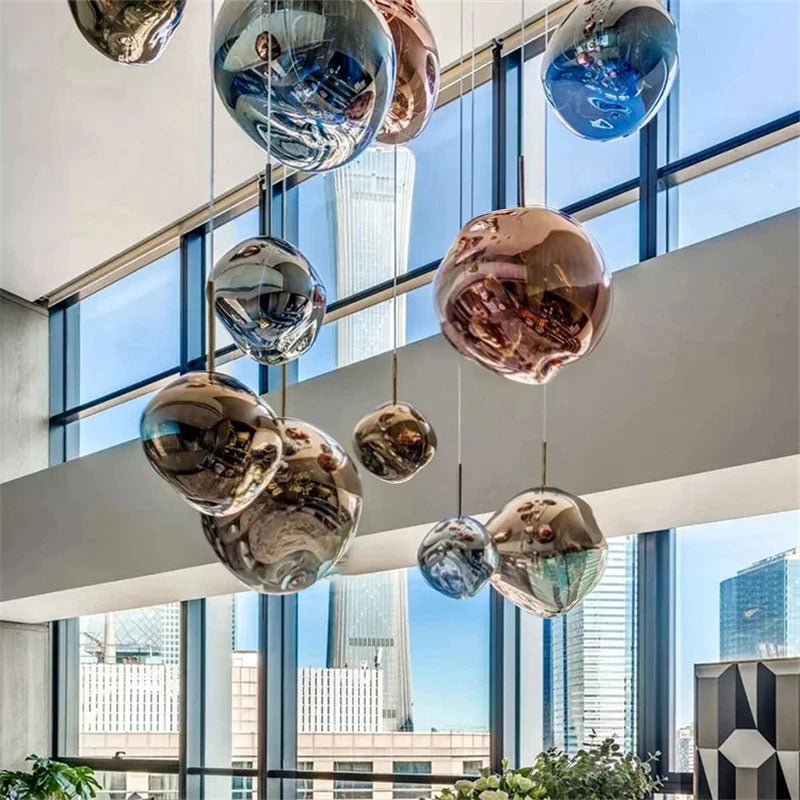 Nordic Industrial Pendant Light With Lava Design For Modern Interiors