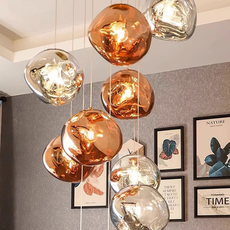 Nordic Industrial Pendant Light With Lava Design For Modern Interiors