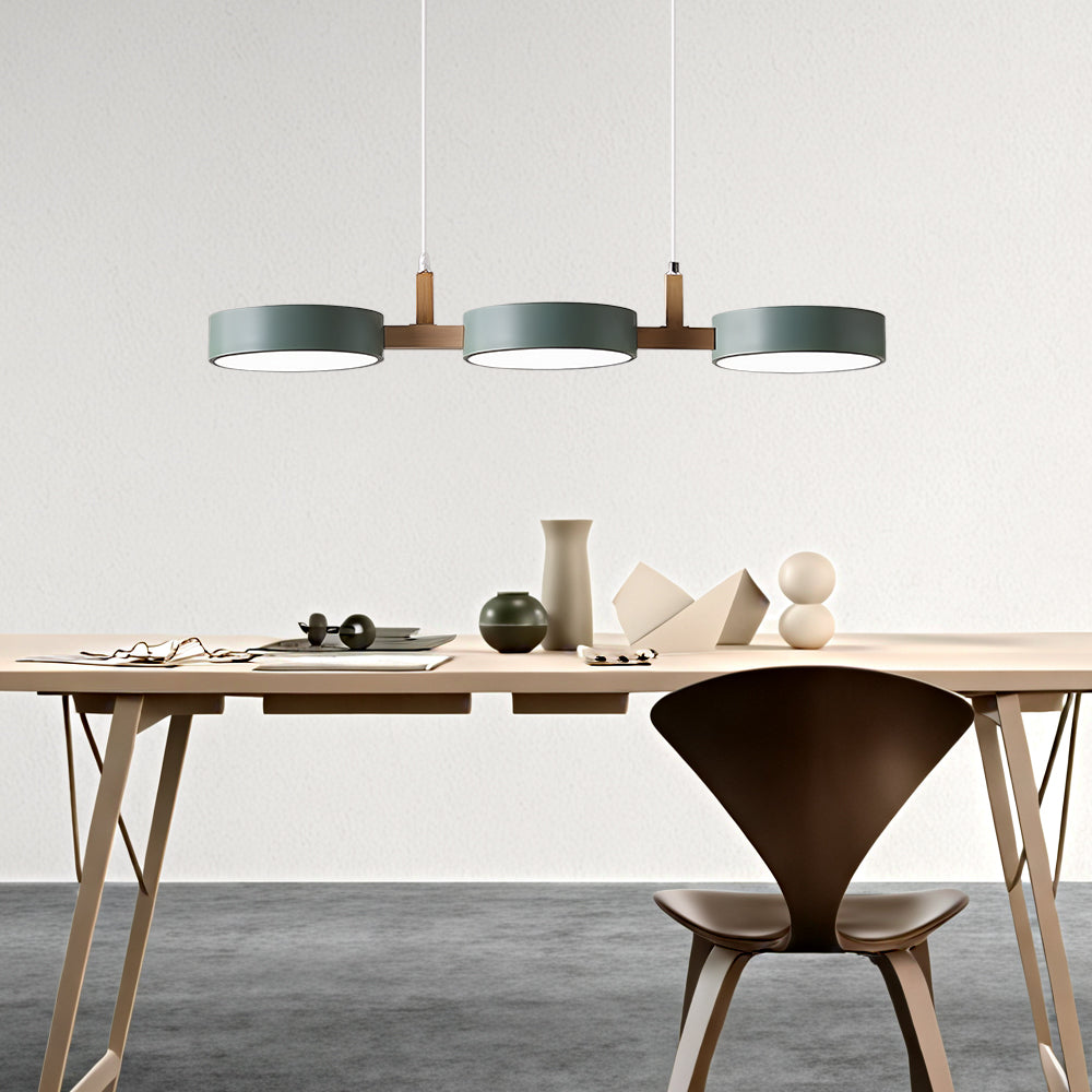 Nordic Multi-Light Flush Ceiling Light With Iron And Wood Accents