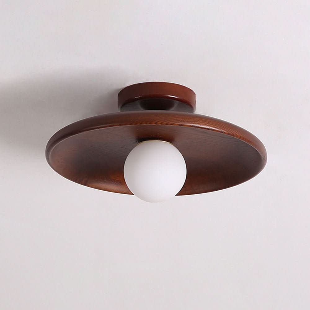 LumaNest Moderne Deckenlampe mit warmem Holzglanz für moderne Innenräume