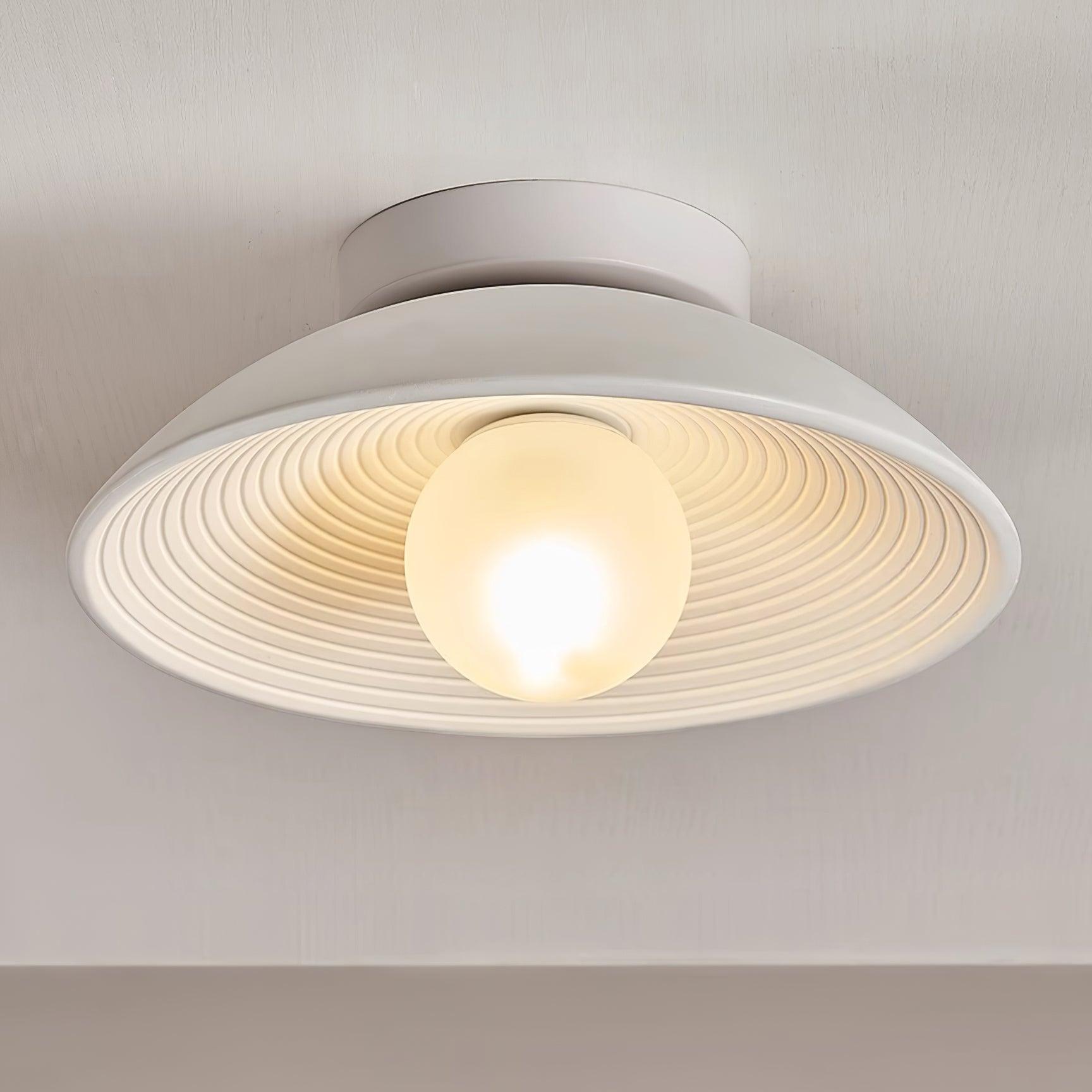Circular Wooden Flush Mount Light | Ormexis