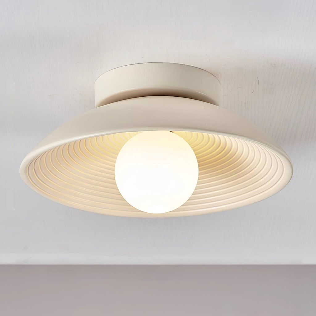 Circular Wooden Flush Mount Light | Ormexis