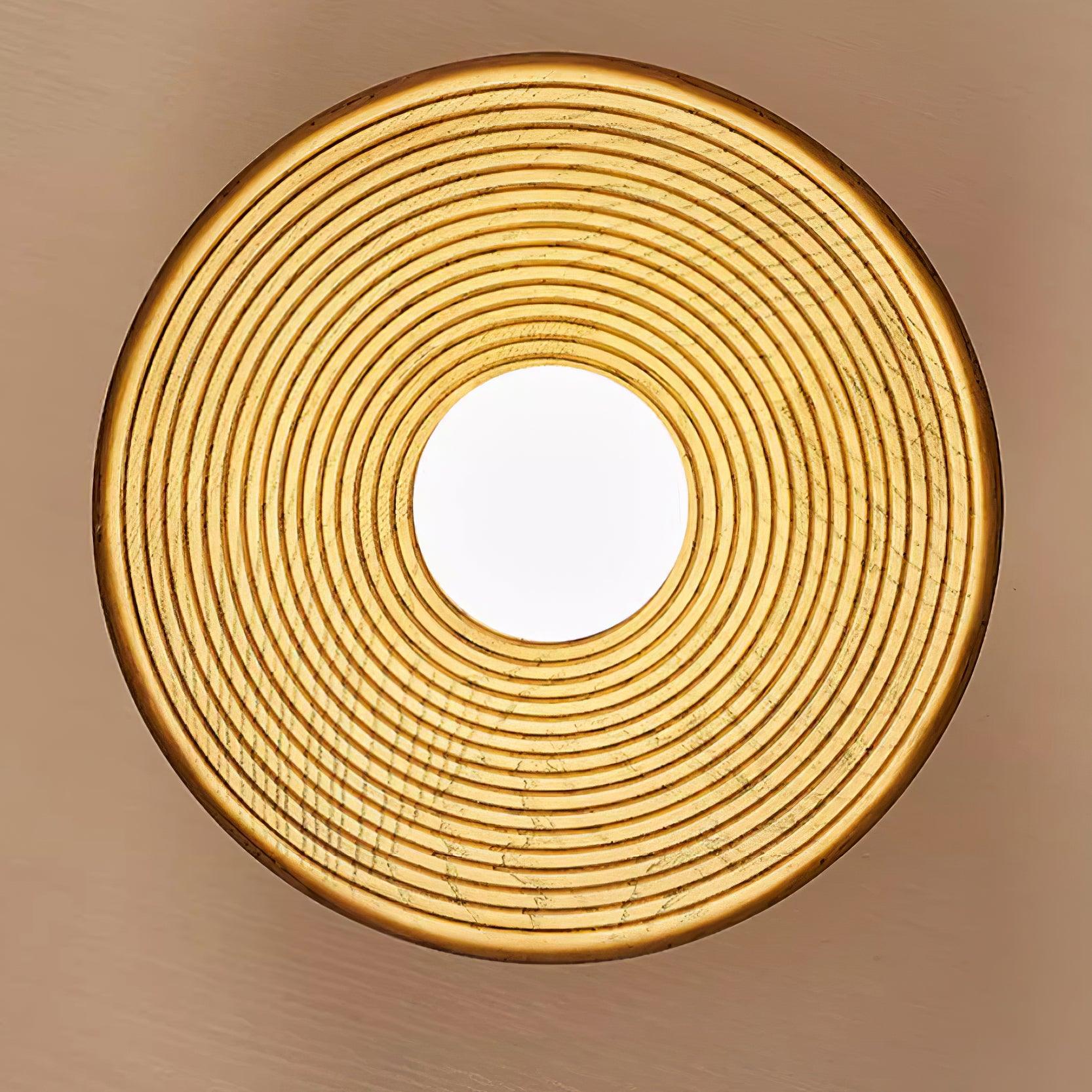 Circular Wooden Flush Mount Light | Ormexis