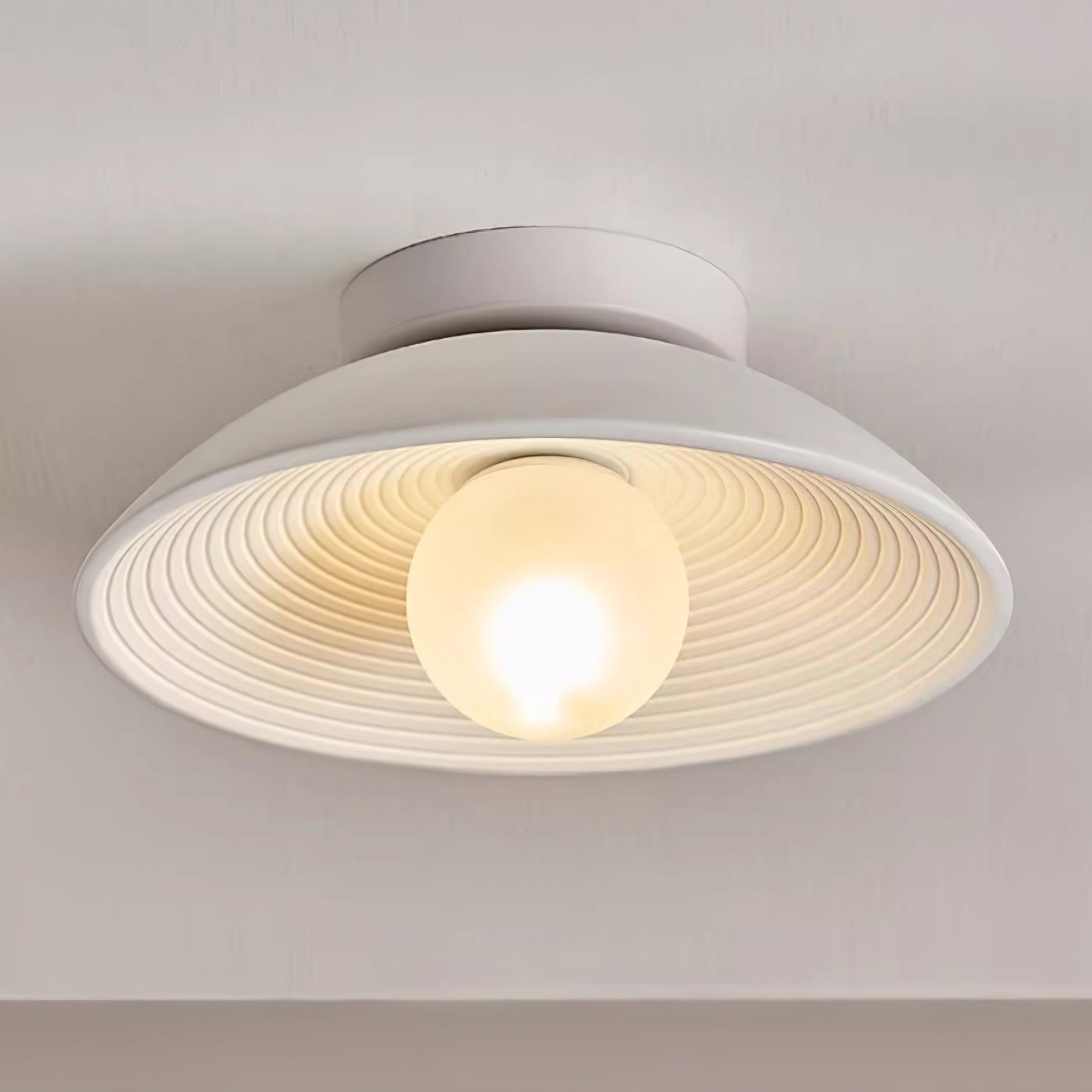 Circular Wooden Flush Mount Light | Ormexis