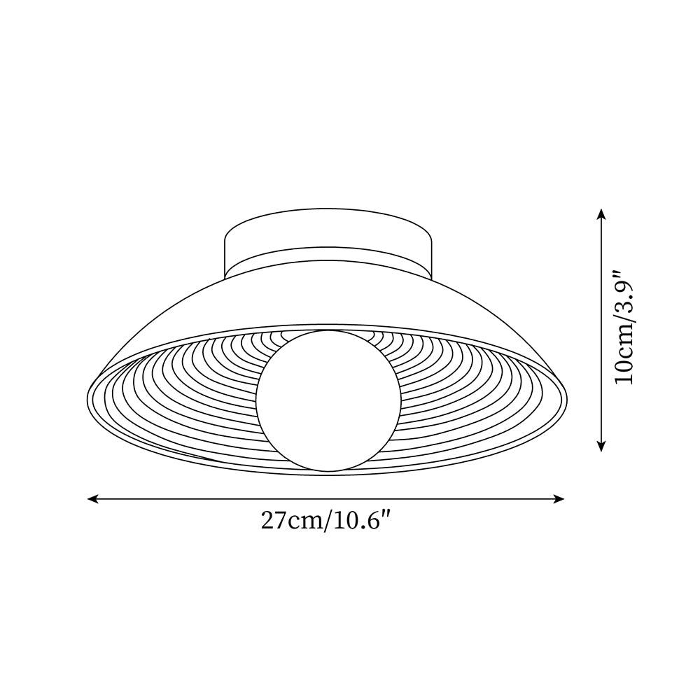 Circular Wooden Flush Mount Light | Ormexis