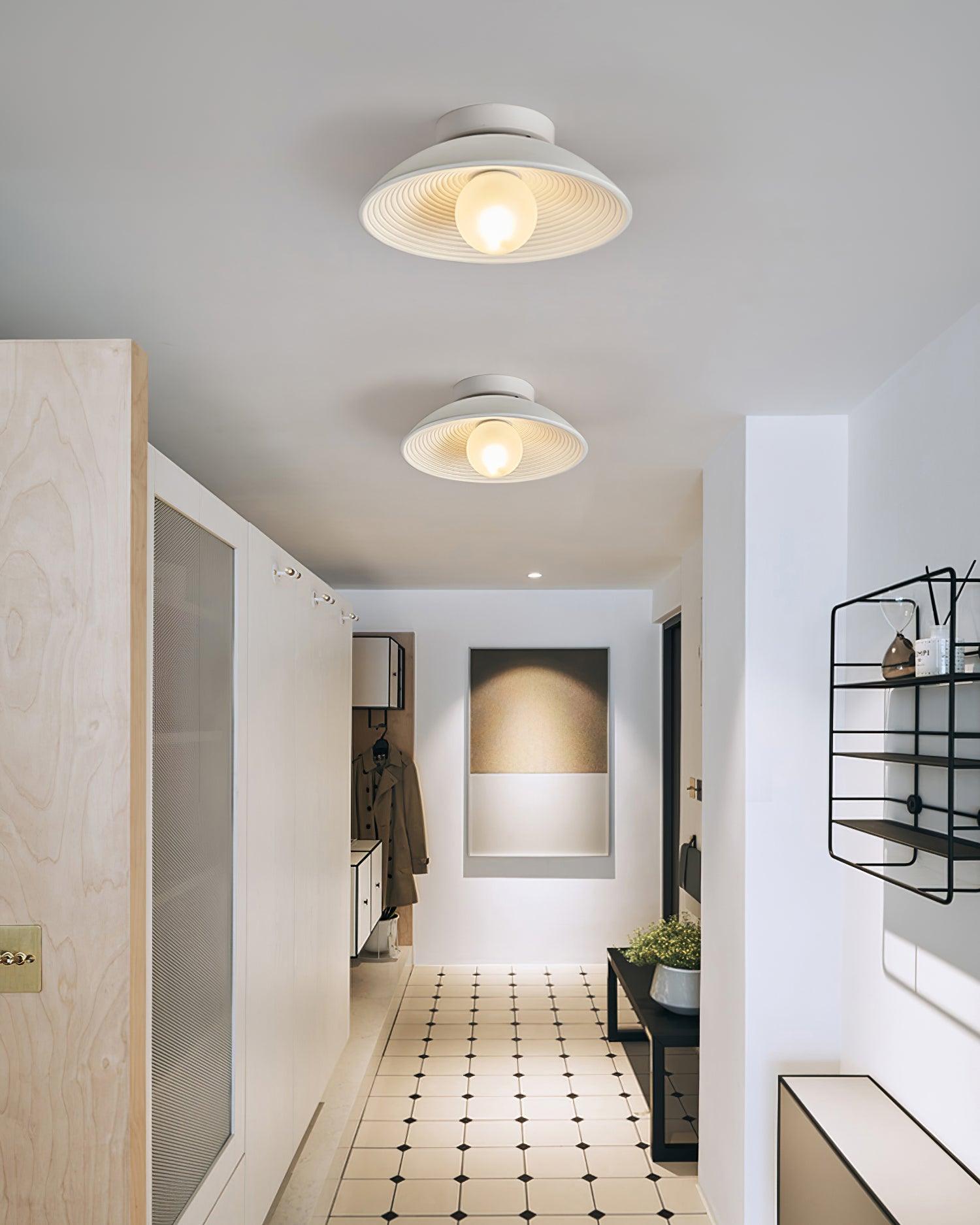 Circular Wooden Flush Mount Light | Ormexis