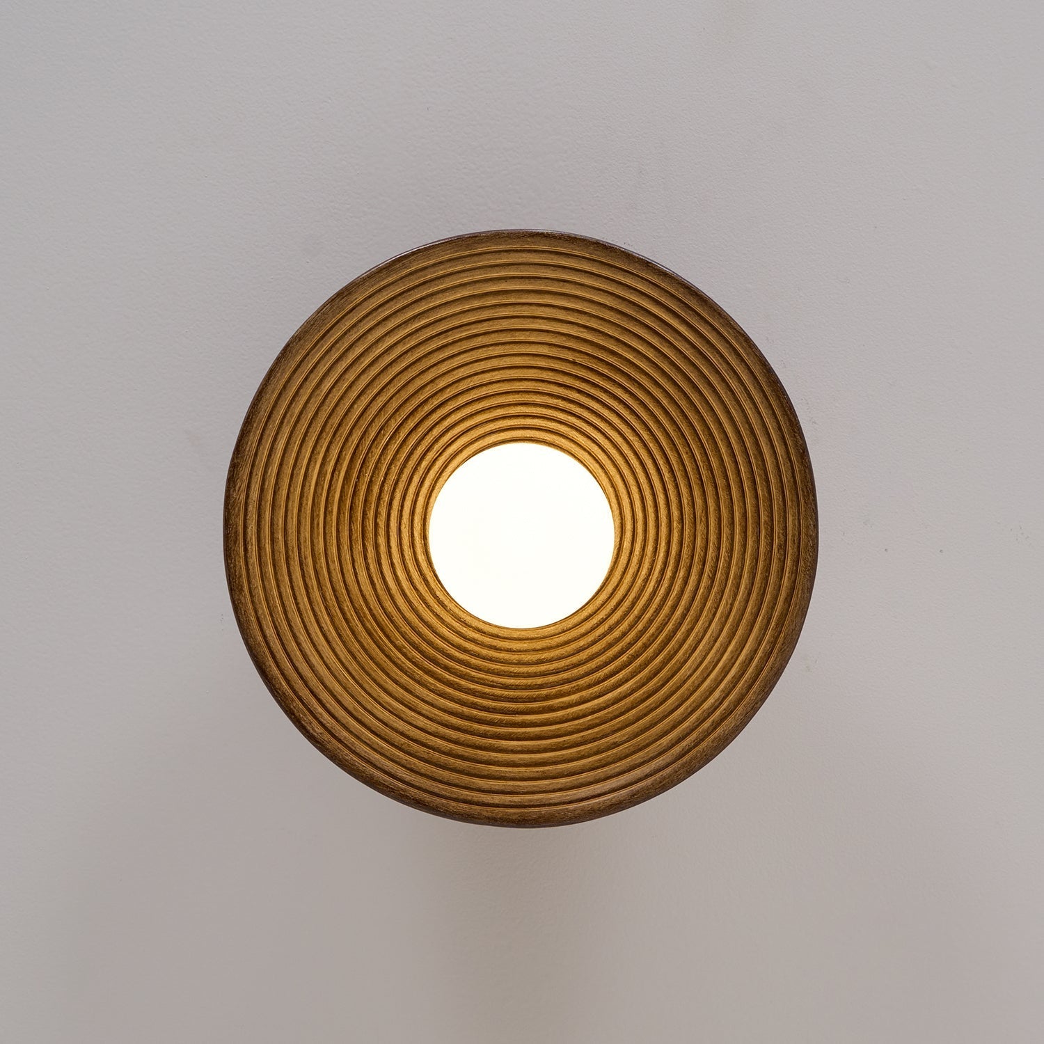 Circular Wooden Flush Mount Light | Ormexis