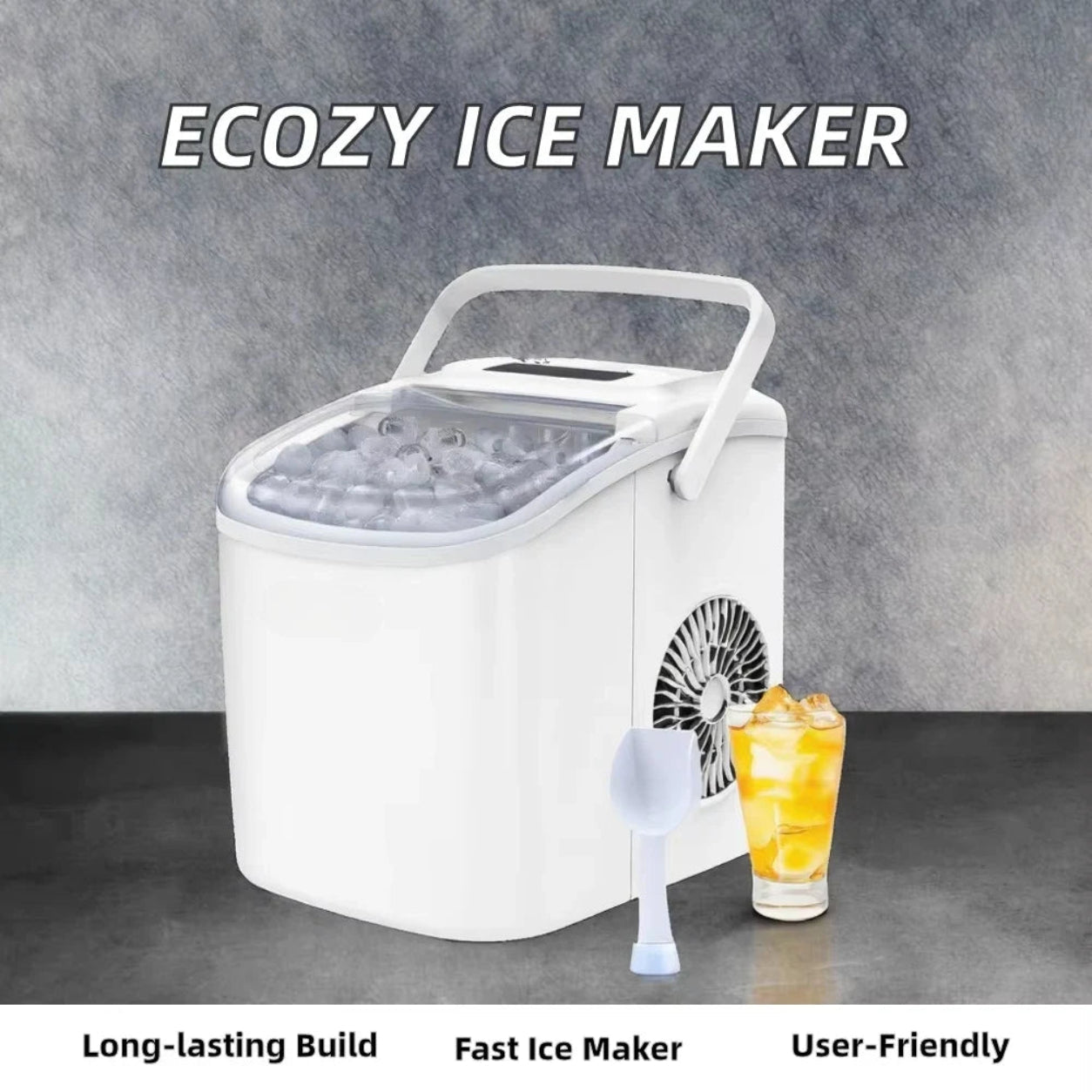 Nugget Ice Maker For Home Or Office Use Compact Ice Machine With Self Cleaning