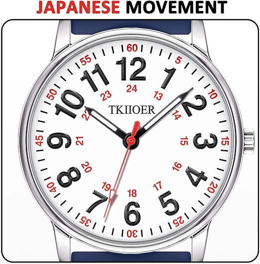 Nurses Watch Luminous Dial And Second Hand Waterproof For Accurate Timekeeping