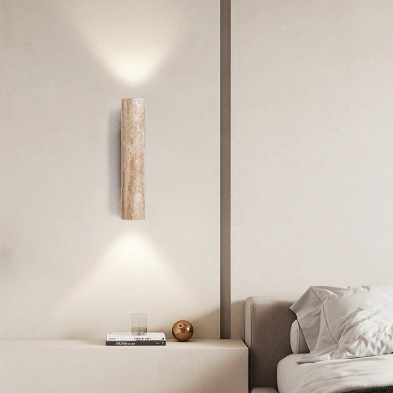 Travertine Cylinder Wall Sconce | Ormexis