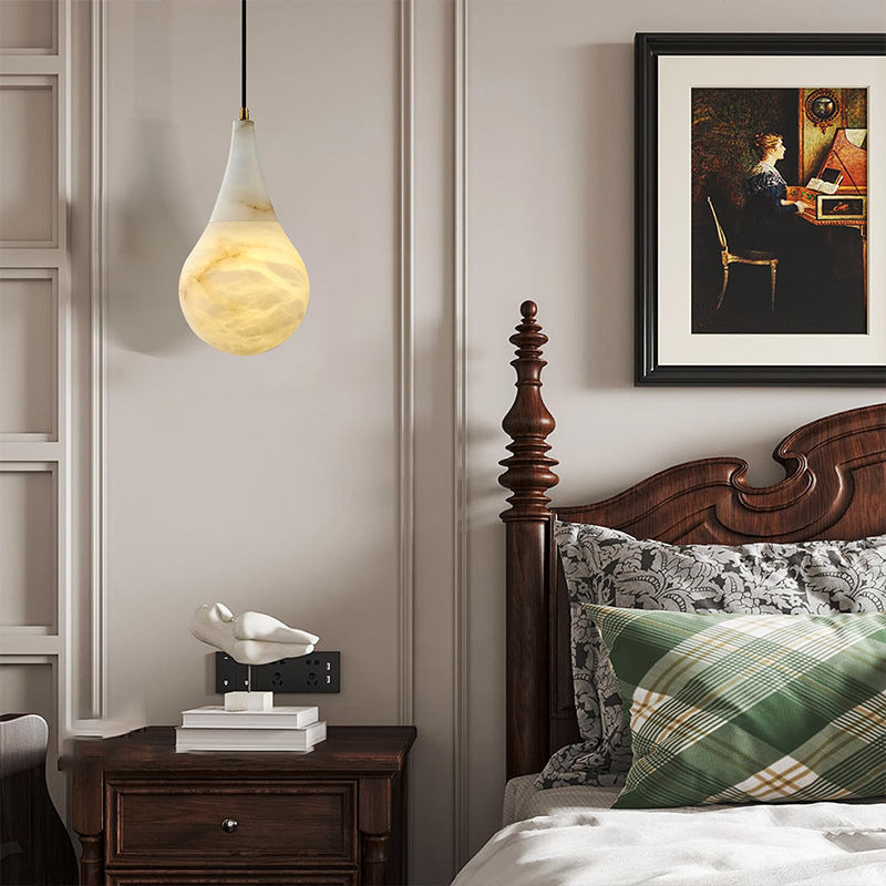 Nastrojowa lampa wisząca z alabastru | Ormexis