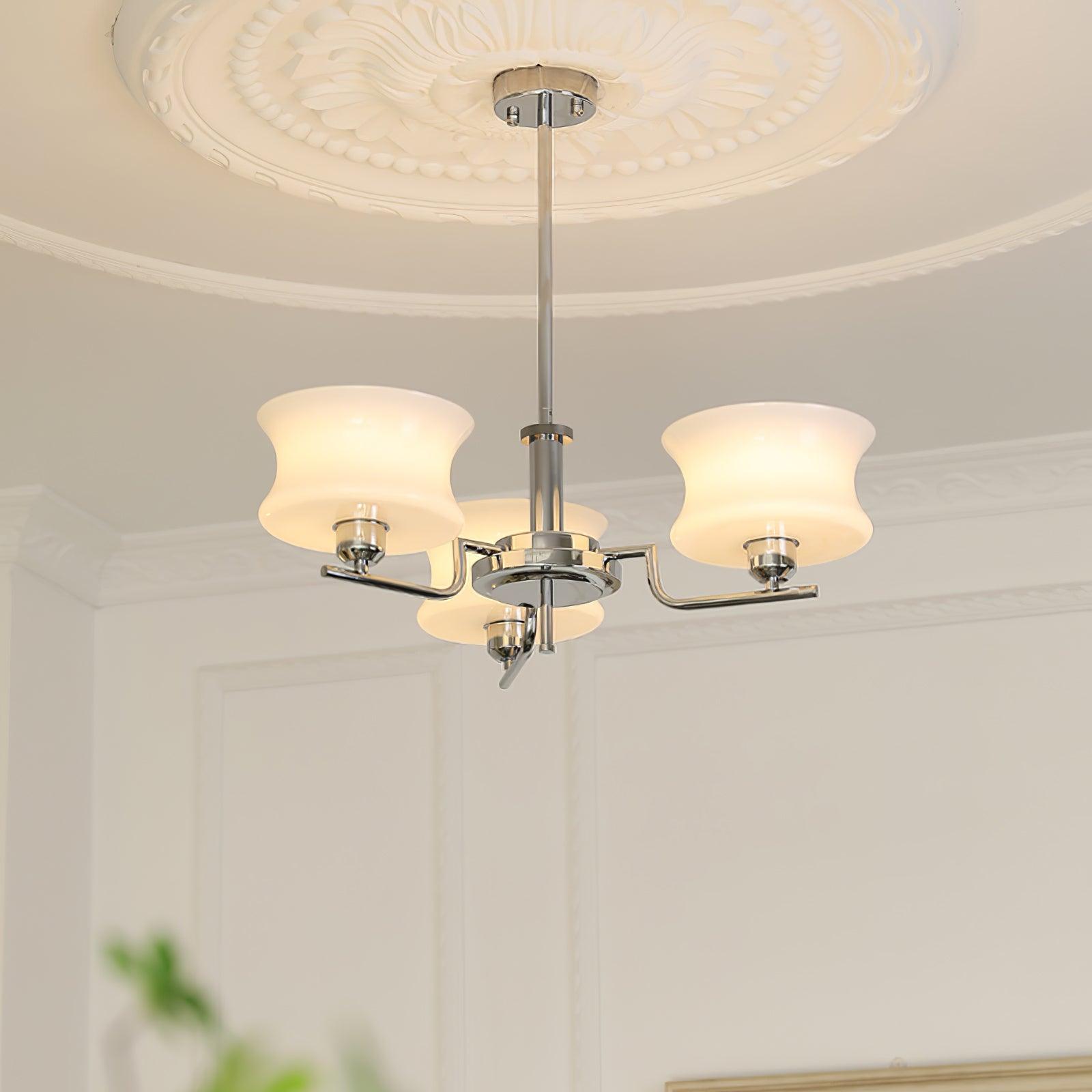 Vintage Gold Glass Ceiling Chandelier Light Fixture | Ormexis