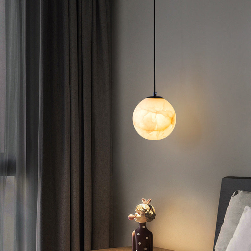 Modern Alabaster Globe Pendant Light | Ormexis