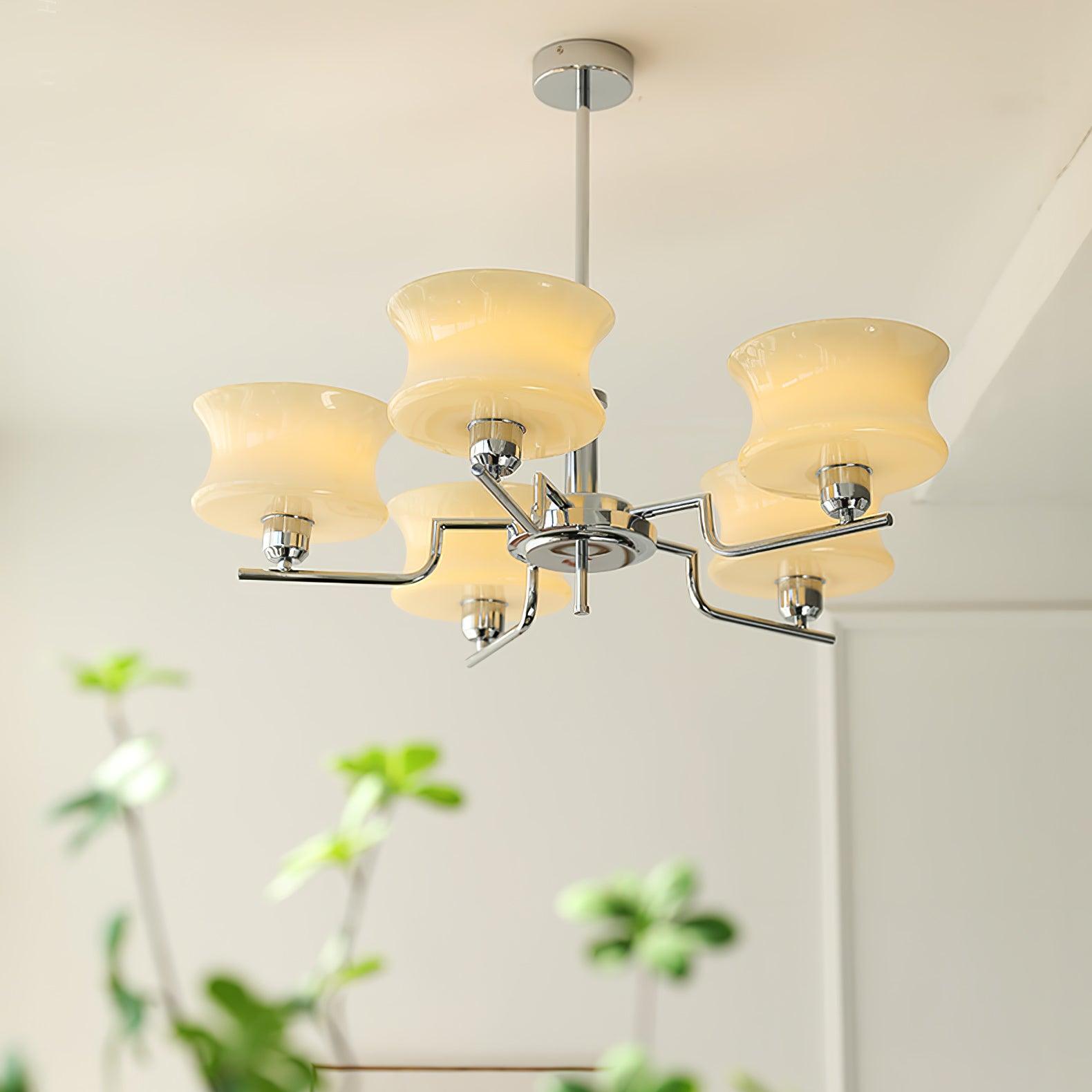 Vintage Gold Glass Ceiling Chandelier Light Fixture | Ormexis